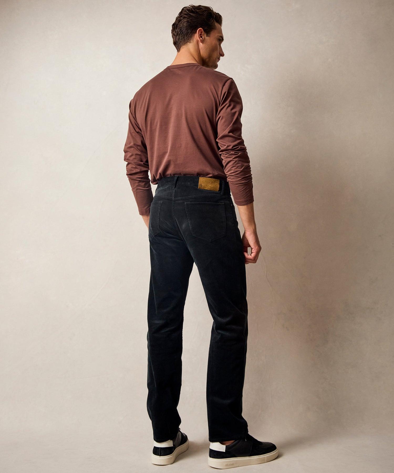 Vintage Straight Fit 5-Pocket Corduroy Pant in Pitch Black Product Image