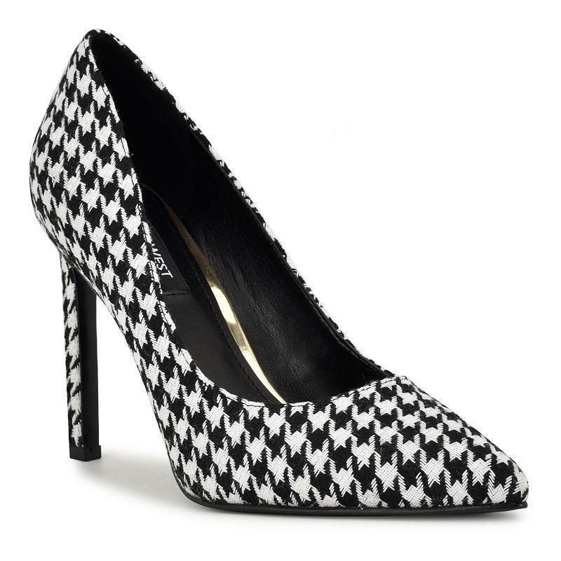 Nine West Tatiana Pump White Houndstooth) High Heels Product Image