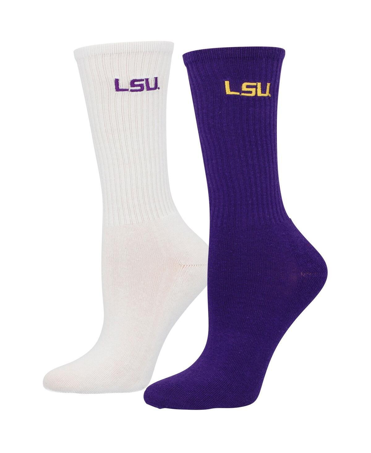 Womens ZooZatz Purple Lsu Tigers 2-Pack Quarter-Length Socks - Purple Product Image