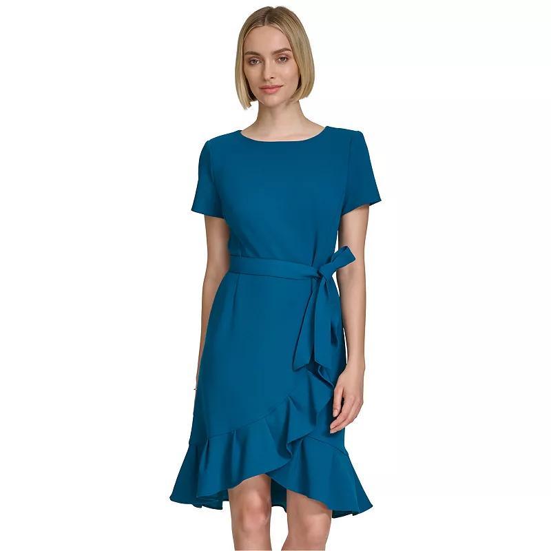 Womens Andrew Marc Flounce Hem Mini Dress Product Image