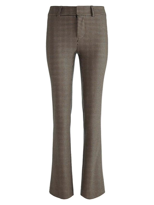 Womens New Olivia Houndstooth Slim Flare Trousers Product Image