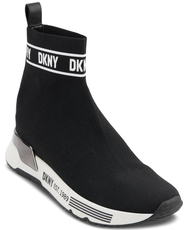 Dkny Womens Neddie Pull-On Sock Sneakers - Black/ Product Image