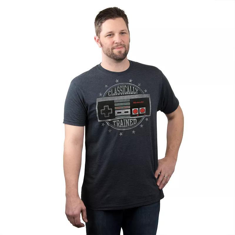 Mens Nintendo Classically Trained Tee Grey Heather Product Image