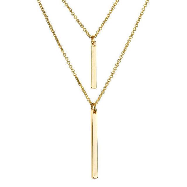 LC Lauren Conrad Multi Row Bar Necklace, Womens, Gold Tone Product Image