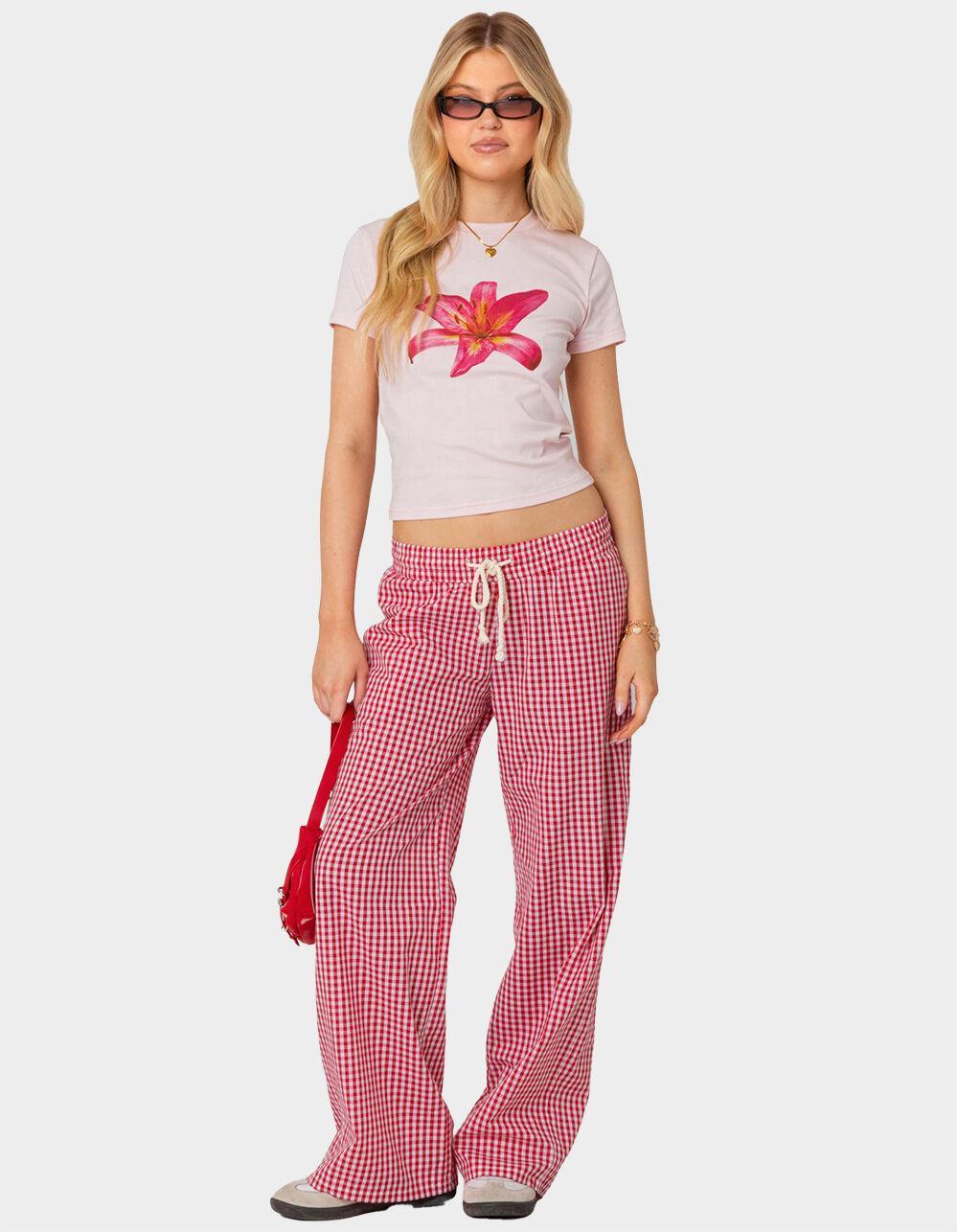 EDIKTED Taya Gingham Pants Product Image