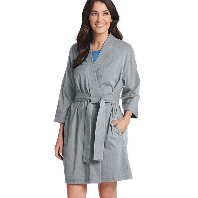 Womens Jockey Everyday Essentials Wrap Robe Grey Gray Product Image