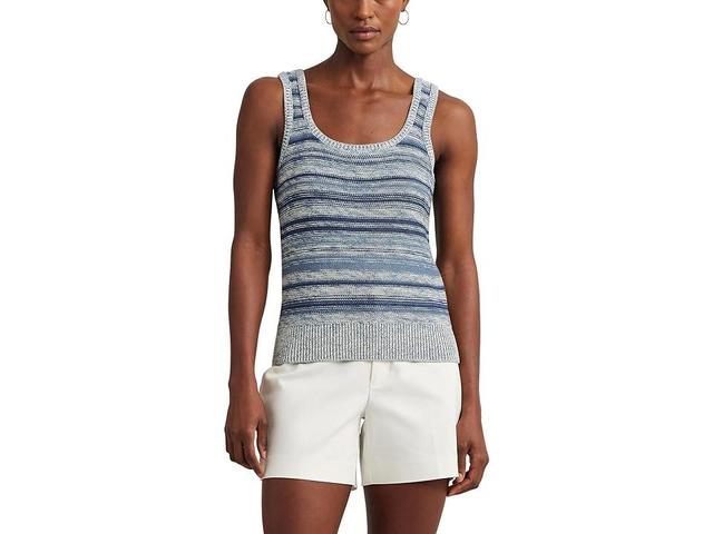 LAUREN Ralph Lauren Striped Linen-Cotton Sweater Tank Top Women's Clothing Product Image