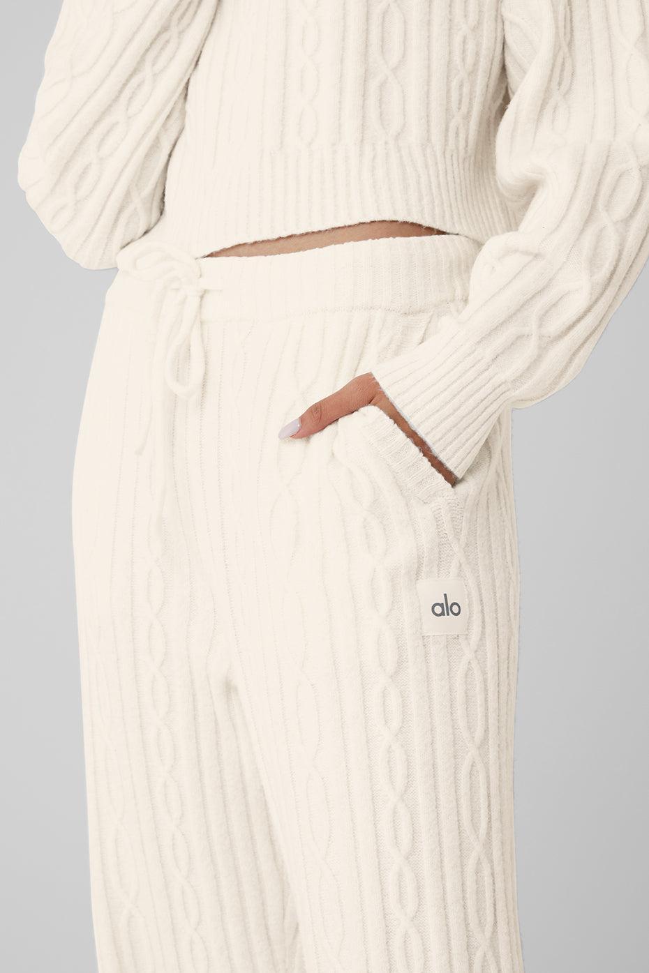 Cable Knit Winter Bliss Pant - Ivory Female Product Image