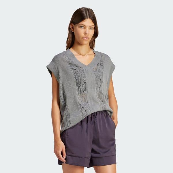 Distressed Knit Vest Product Image