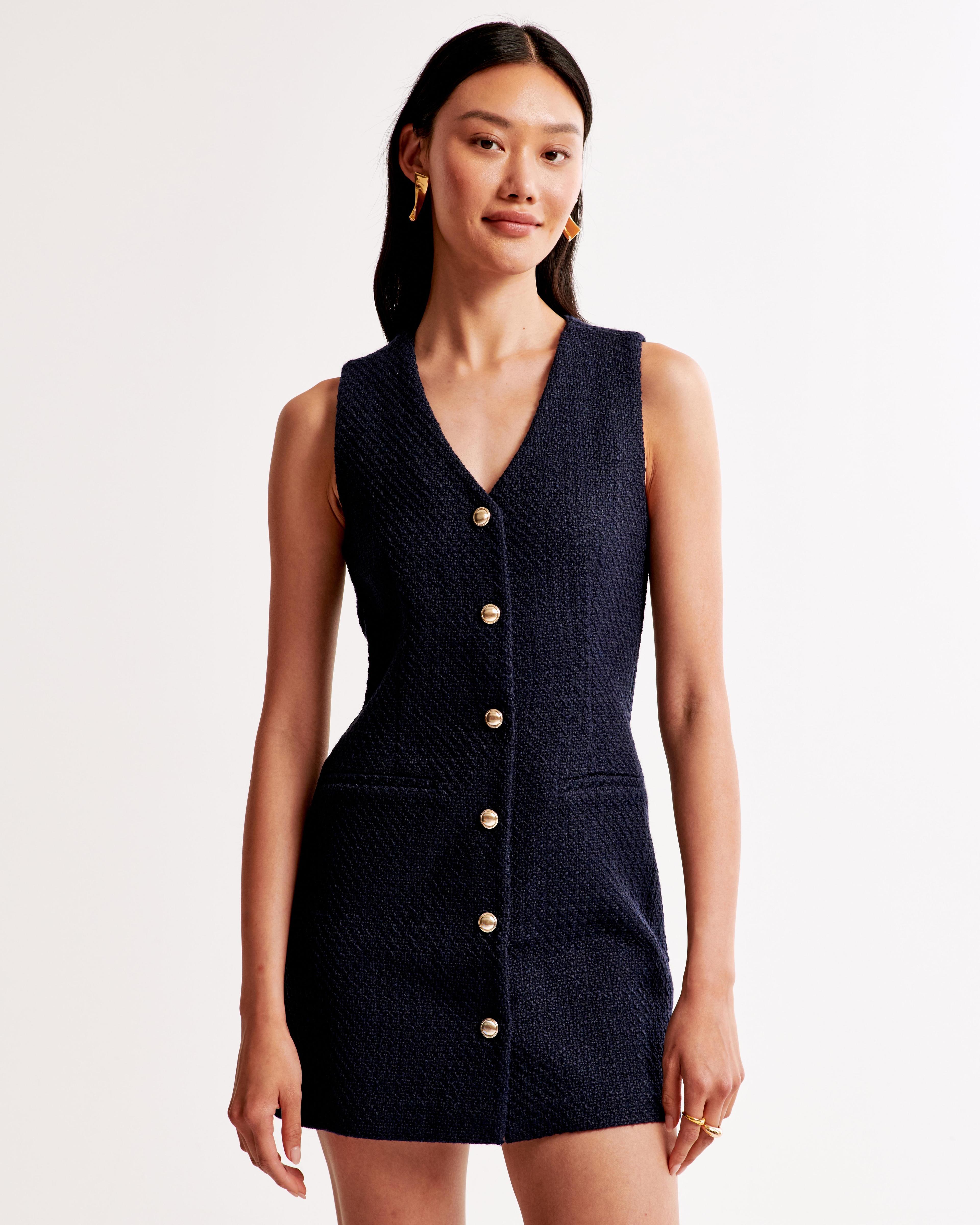 The A&F Mara Tweed Vest Mini Dress Product Image