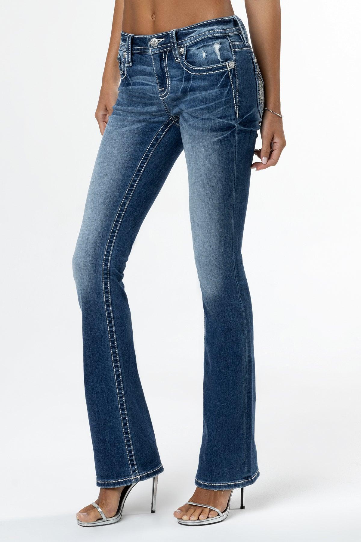 Evangelline Stitch Bootcut Jeans Product Image