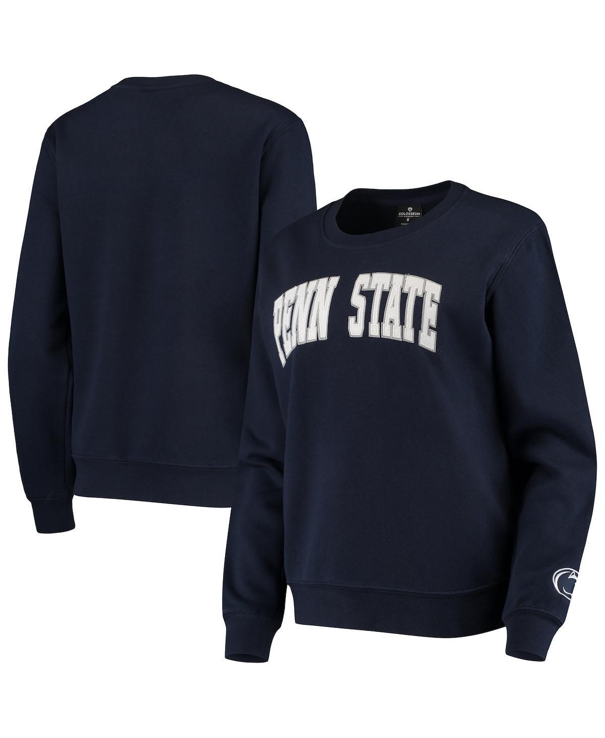 Womens Navy Penn State Nittany Lions Campanile Pullover Sweatshirt Product Image