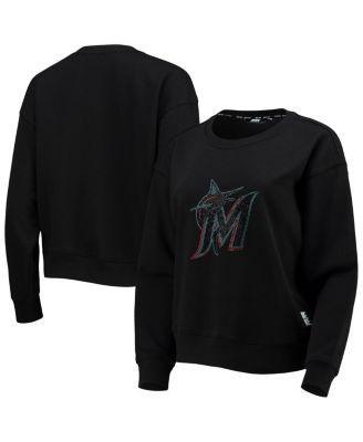 Womens Dkny Sport Black Miami Marlins Carrie Pullover Sweatshirt Product Image