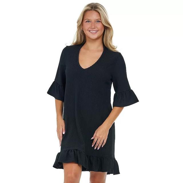 Womens Jordan Taylor Ruffle Swim Cover-Up Dress Product Image