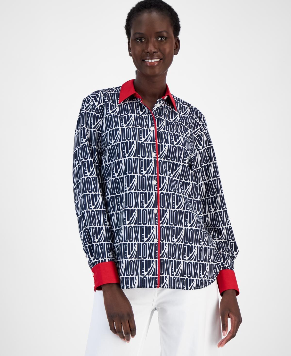 Nautica Jeans Womens Love Boat Printed Shirt Product Image