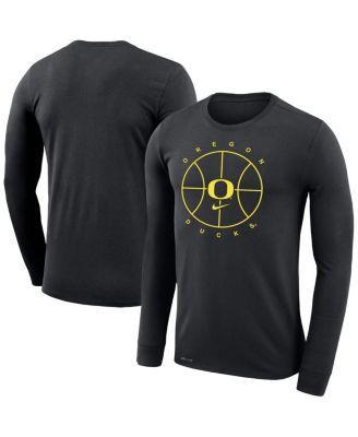 Mens Black Oregon Ducks Basketball Icon Legend Performance Long Sleeve T-shirt Product Image