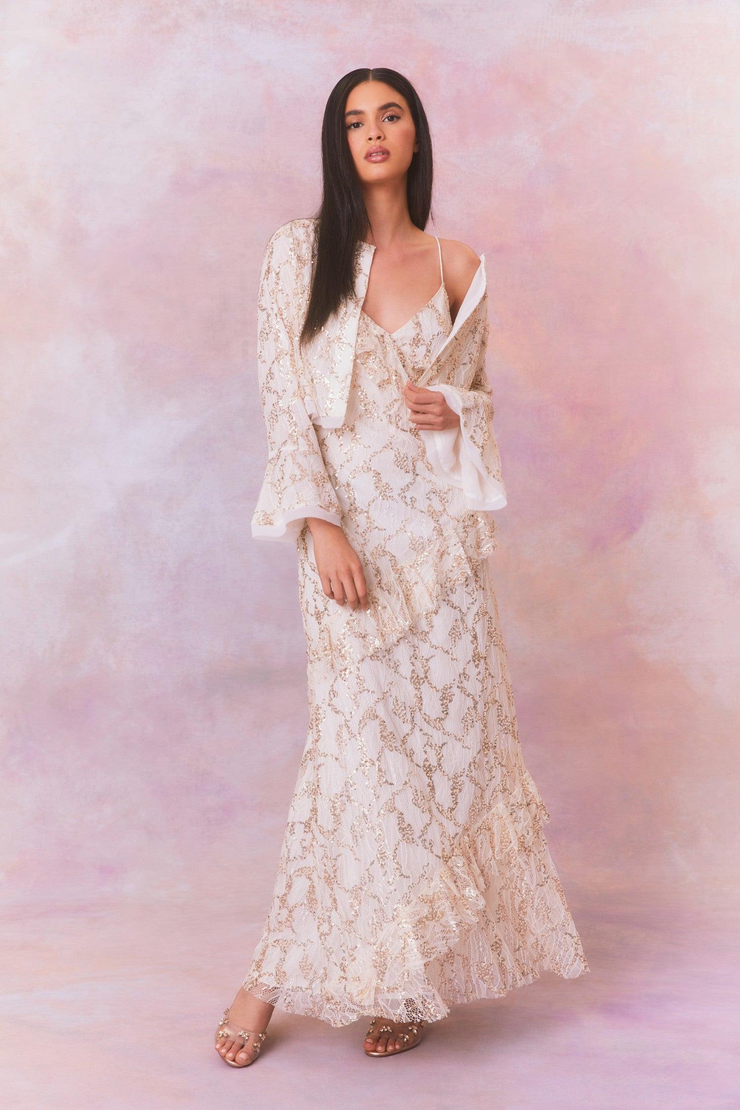 Kareen Chantilly Lace Maxi Dress Product Image