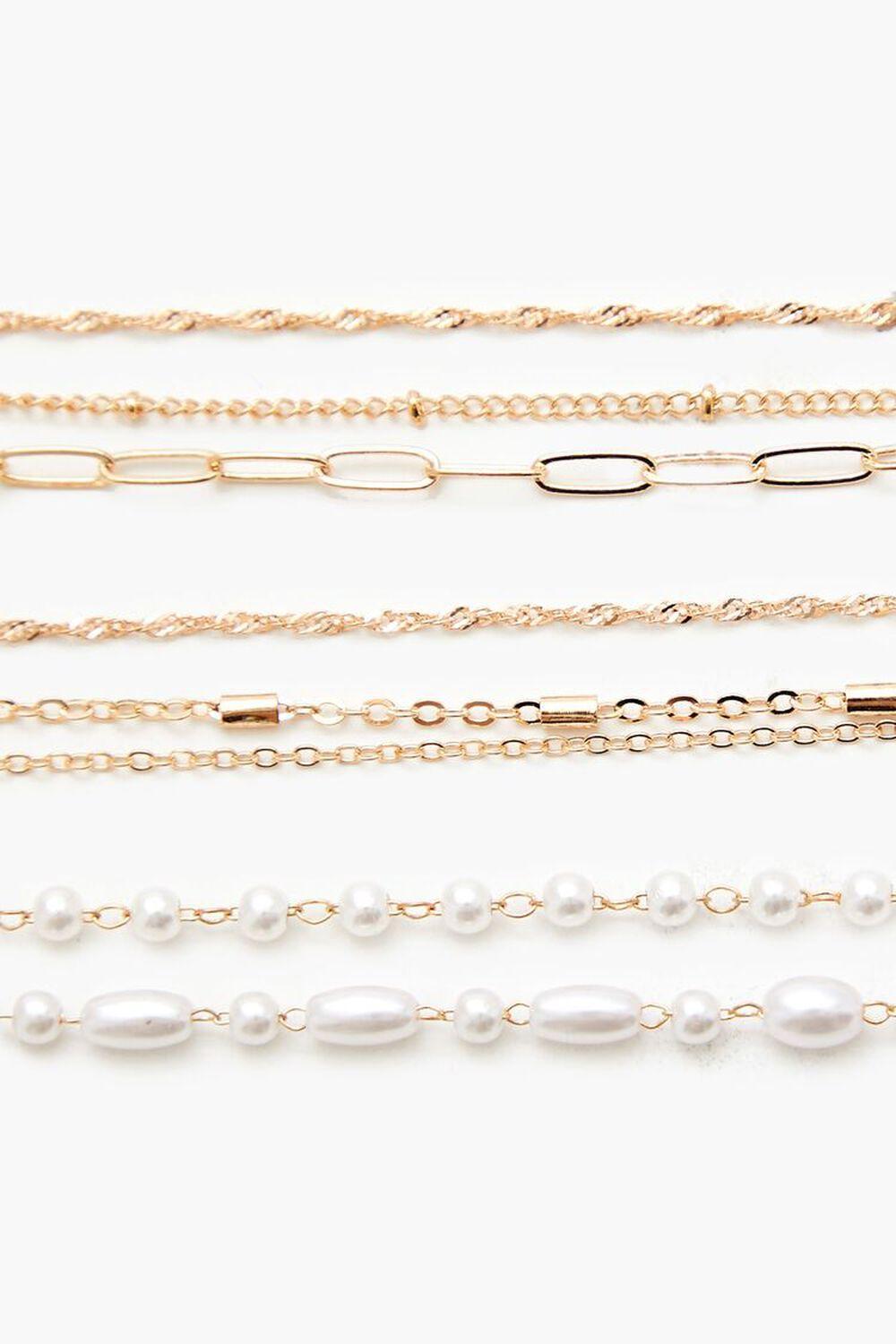 Faux Pearl Choker Necklace Set | Forever 21 Product Image