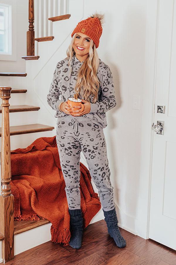 Cozy Surroundings Leopard Joggers Product Image