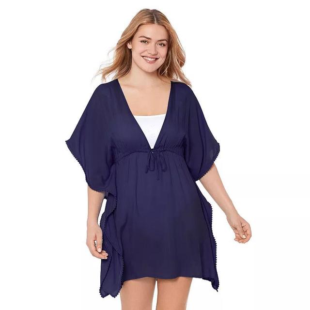 Womens Draper James Caftan Swim Cover Up Nassau Blue Product Image