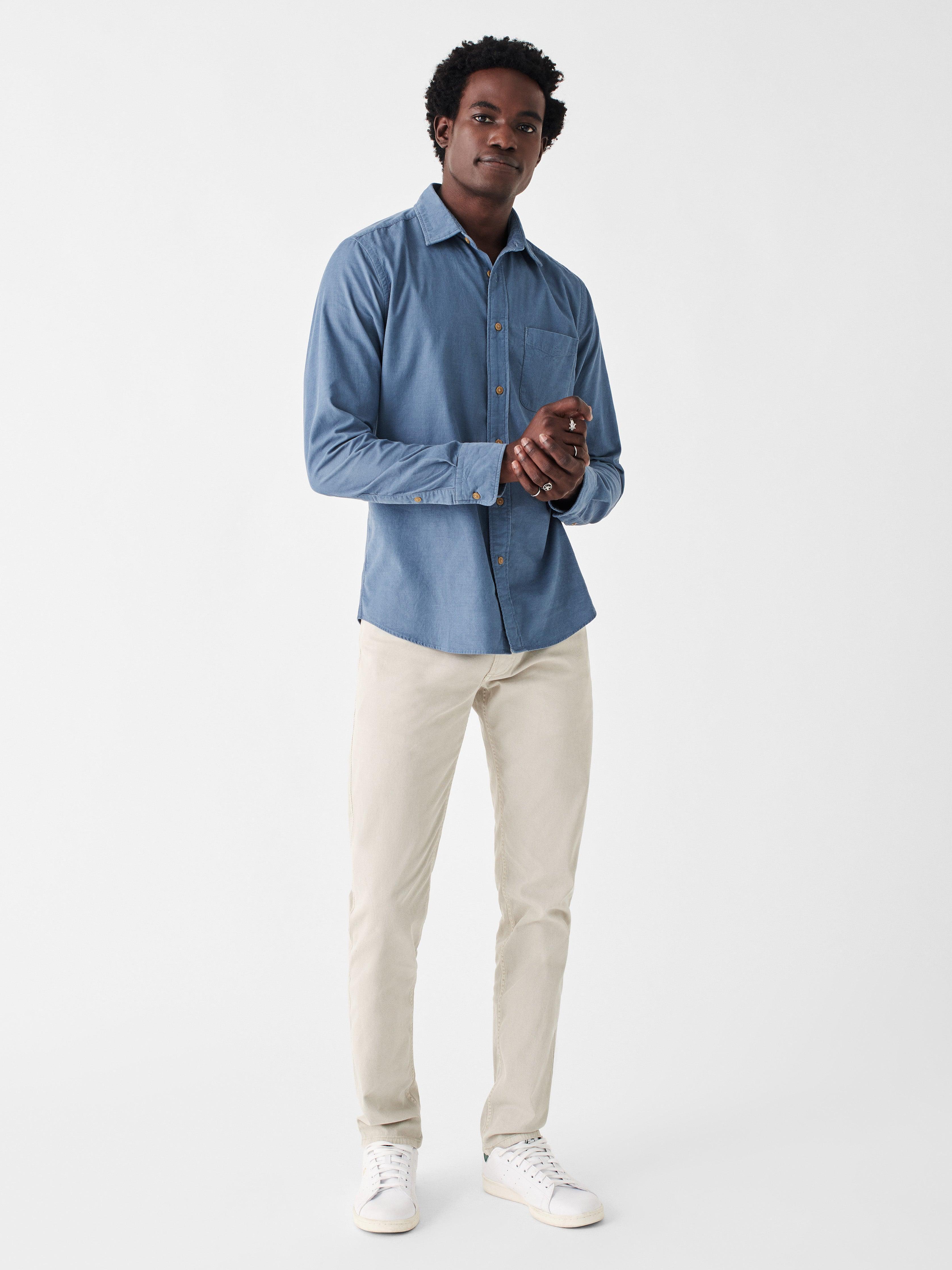 Stretch Corduroy Shirt - Deep Marine Male Product Image