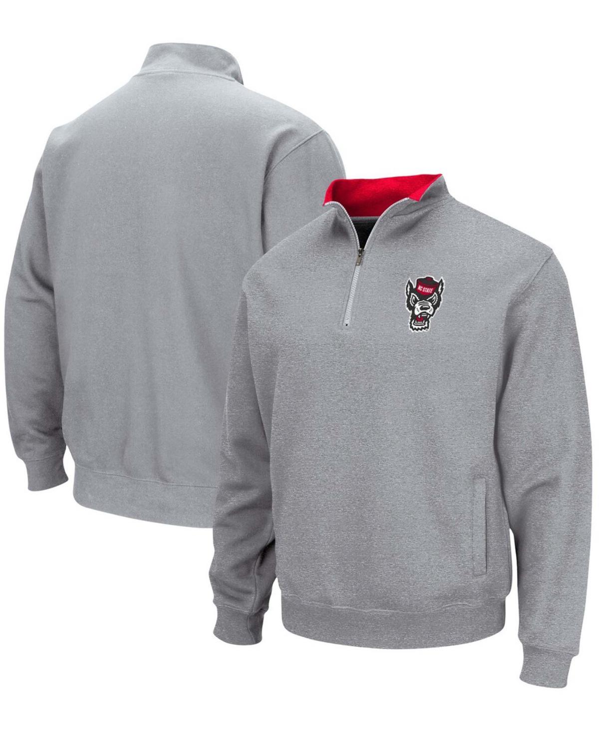 Mens Colosseum Heathered Gray Stanford Cardinal Tortugas Team Logo Quarter-Zip Jacket Product Image