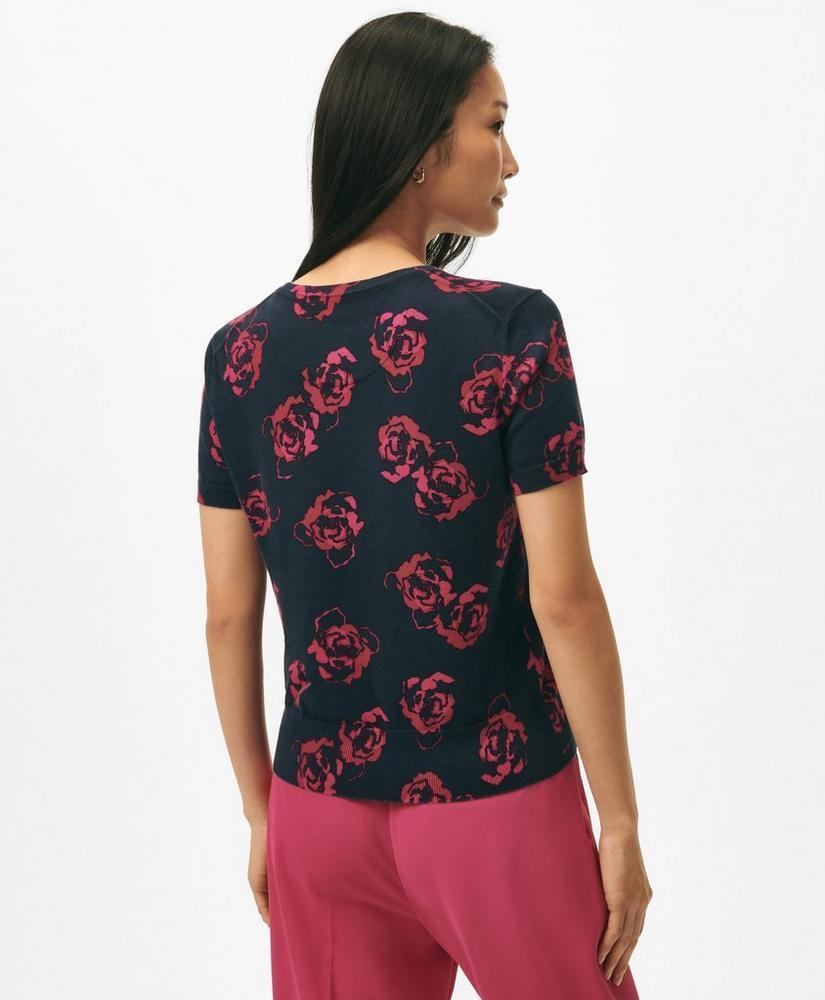 Twinset Rose Short Sleeve Sweater in Cotton Jersey Product Image