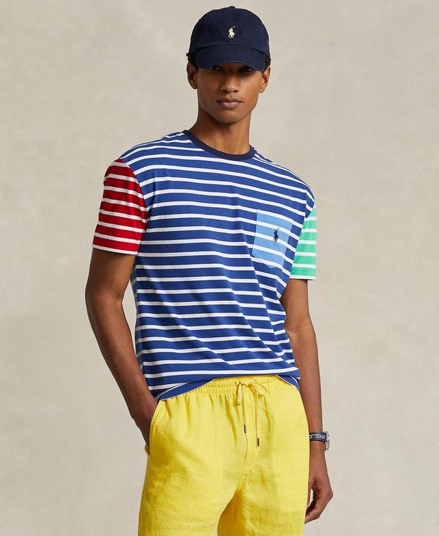 Polo Ralph Lauren Mens Classic-Fit Striped Jersey T-Shirt Product Image