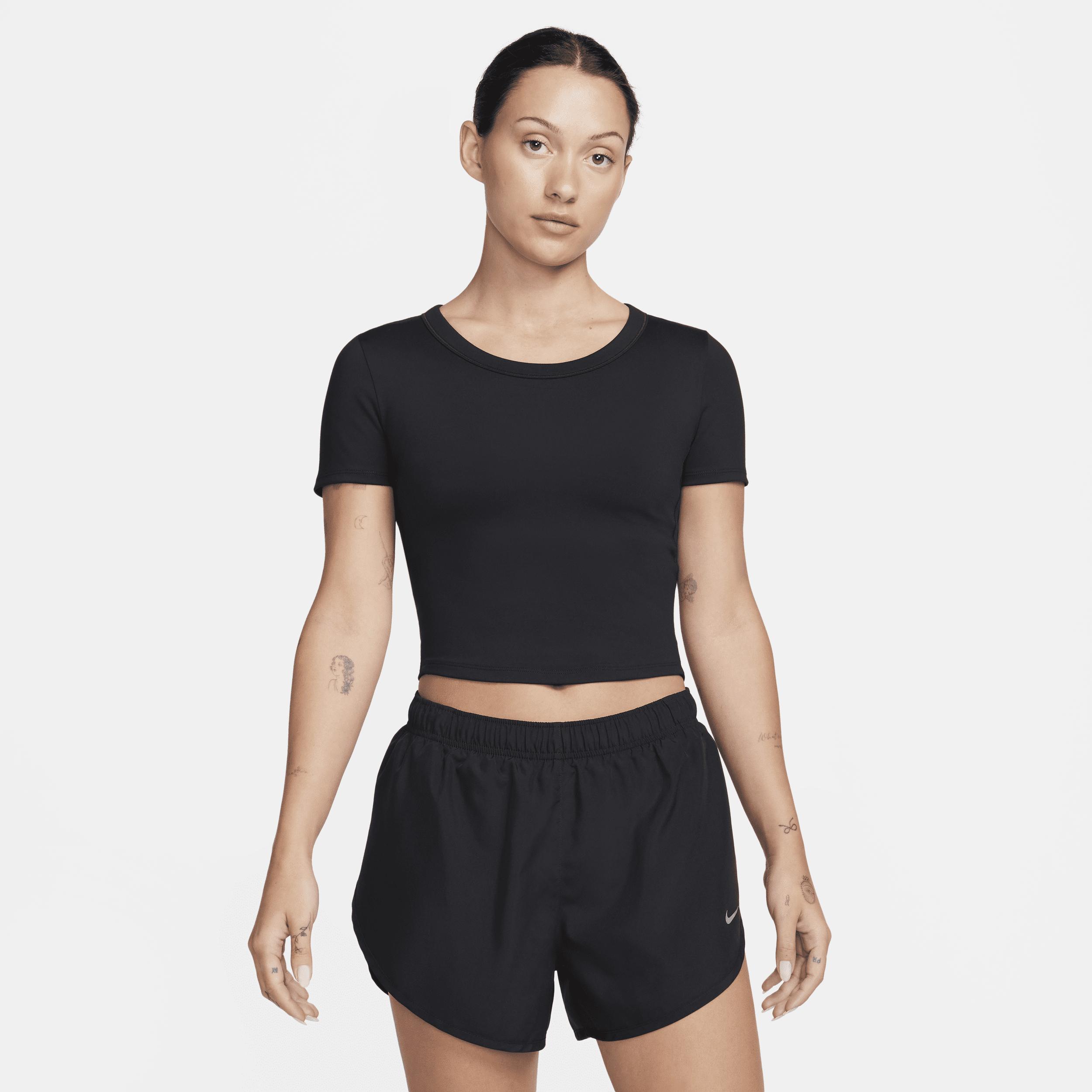 Nike Women's One Fitted Dri-FIT Short-Sleeve Cropped Top Product Image