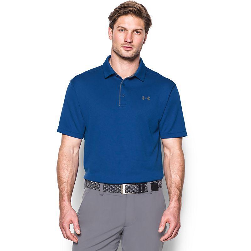 Mens Under Armour Tech Polo Red Product Image