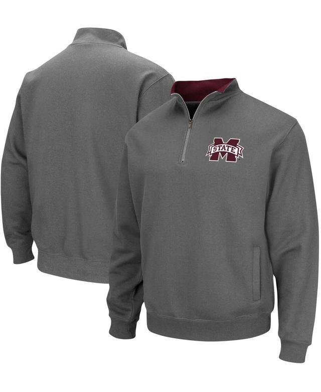 Mens Colosseum Charcoal Mississippi State Bulldogs Tortugas Logo Quarter-Zip Jacket Product Image