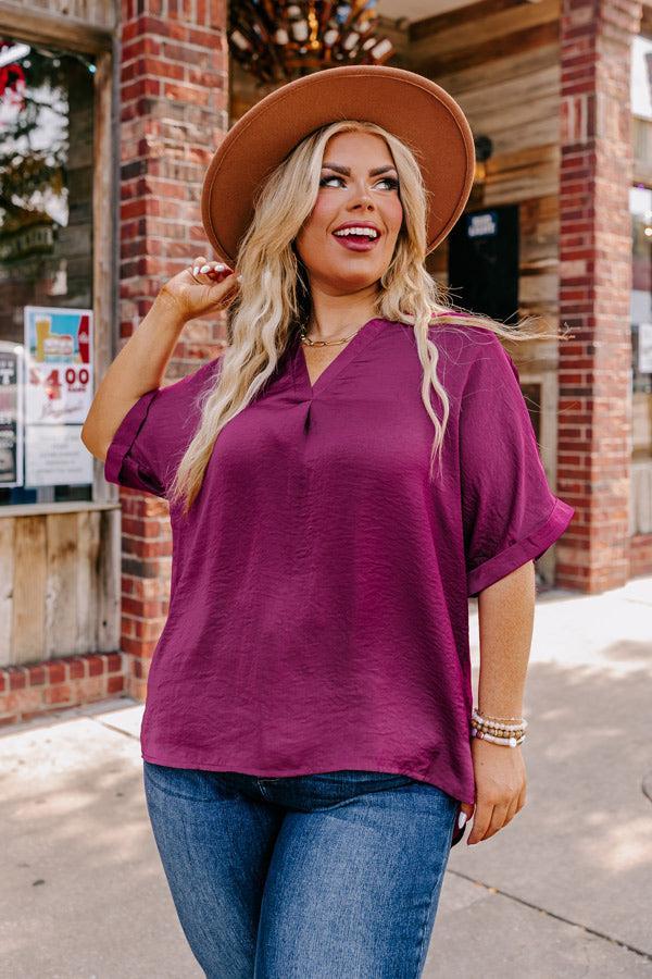 Stylish Setting Shift Top in Berry Curves Product Image