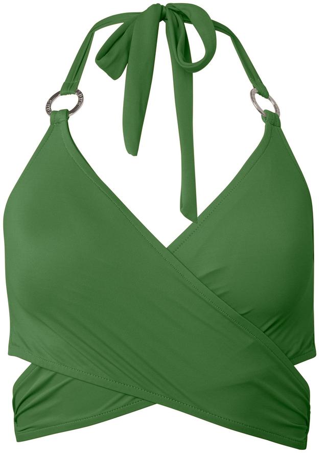 Laguna Wrap Bikini Top - Everglades Green Product Image