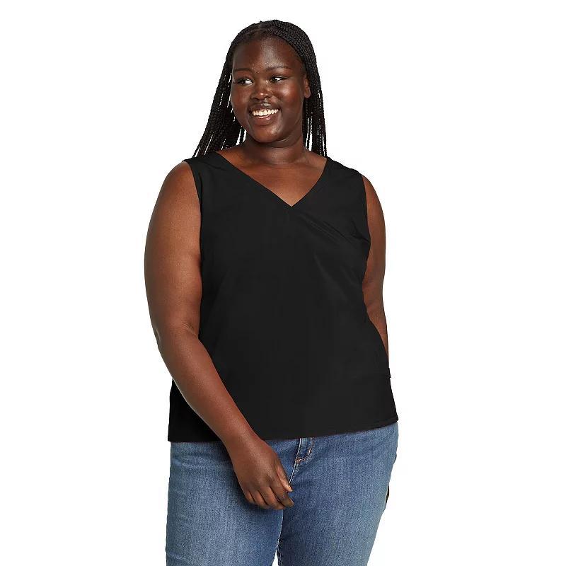 Plus Size Eddie Bauer Departure V-Neck Tank Top, Womens Product Image