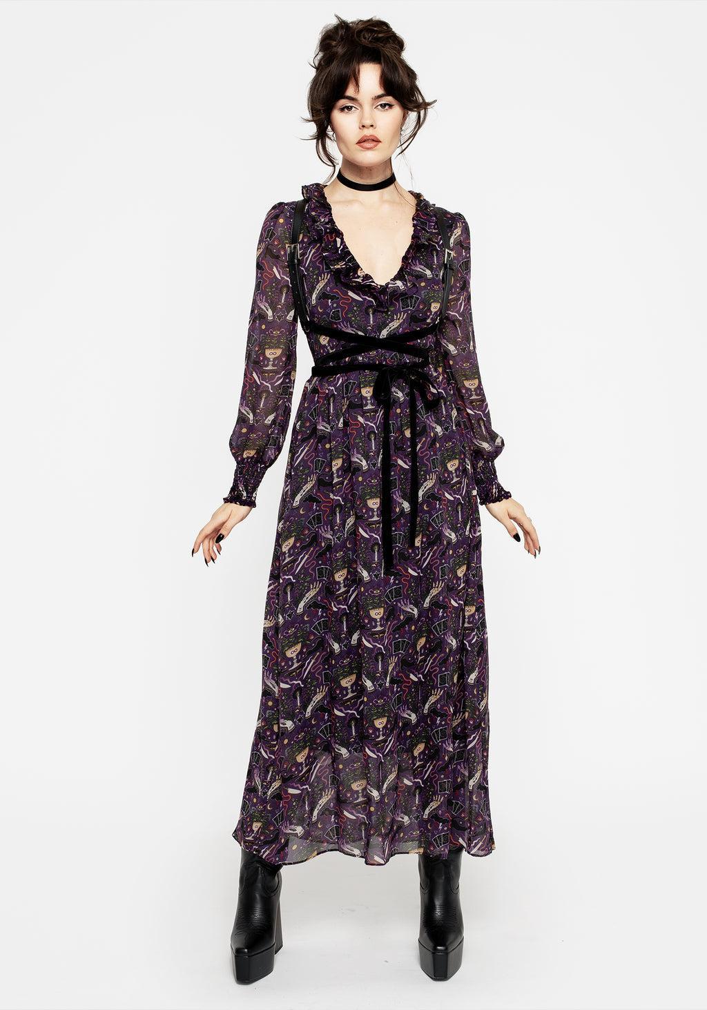 Modern Mystic Puff Sleeve Maxi Dress Product Image