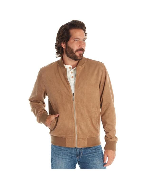 Px Clothing Mens Timeless Faux Suede Bomber Jacket Product Image