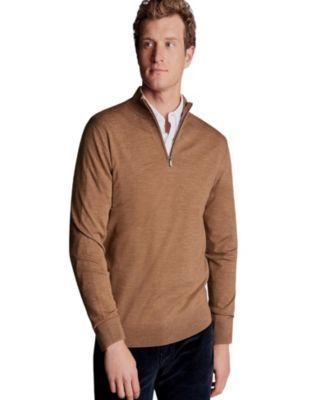 Charles Tyrwhitt Mens Pure Merino Zip Neck Sweater Product Image