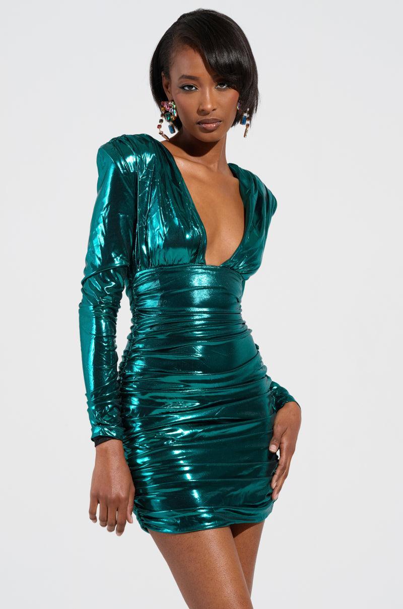 SIMONE METALLIC MINI DRESS Product Image