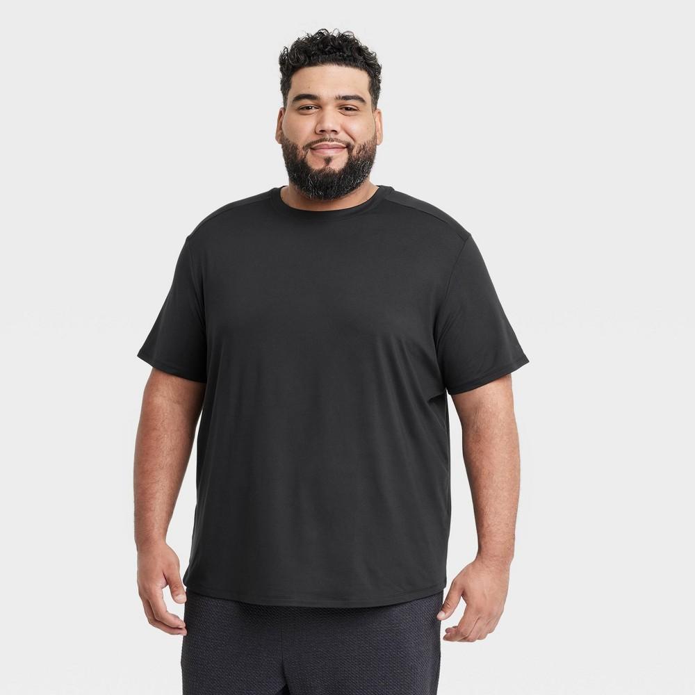 Mens Big Short Sleeve Soft Stretch T-Shirt - All in Motion Black 2XL Product Image