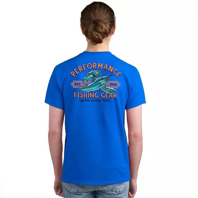 Mens Columbia PFG Performance Fishing Gear Short Sleeve Graphic Tee Ivory Offshore Product Image