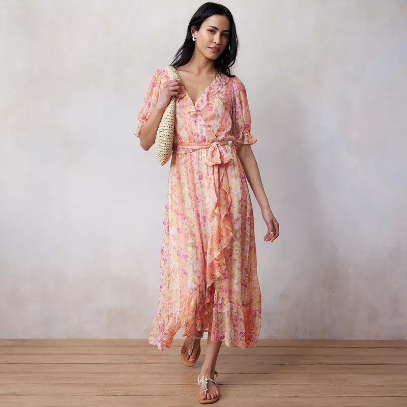 Womens LC Lauren Conrad Ruffled Wrap Maxi Dress Product Image