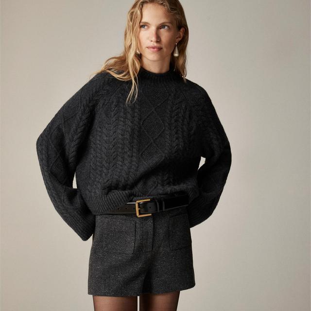 Cable-knit Rollneck™ sweater in Supersoft yarn Product Image