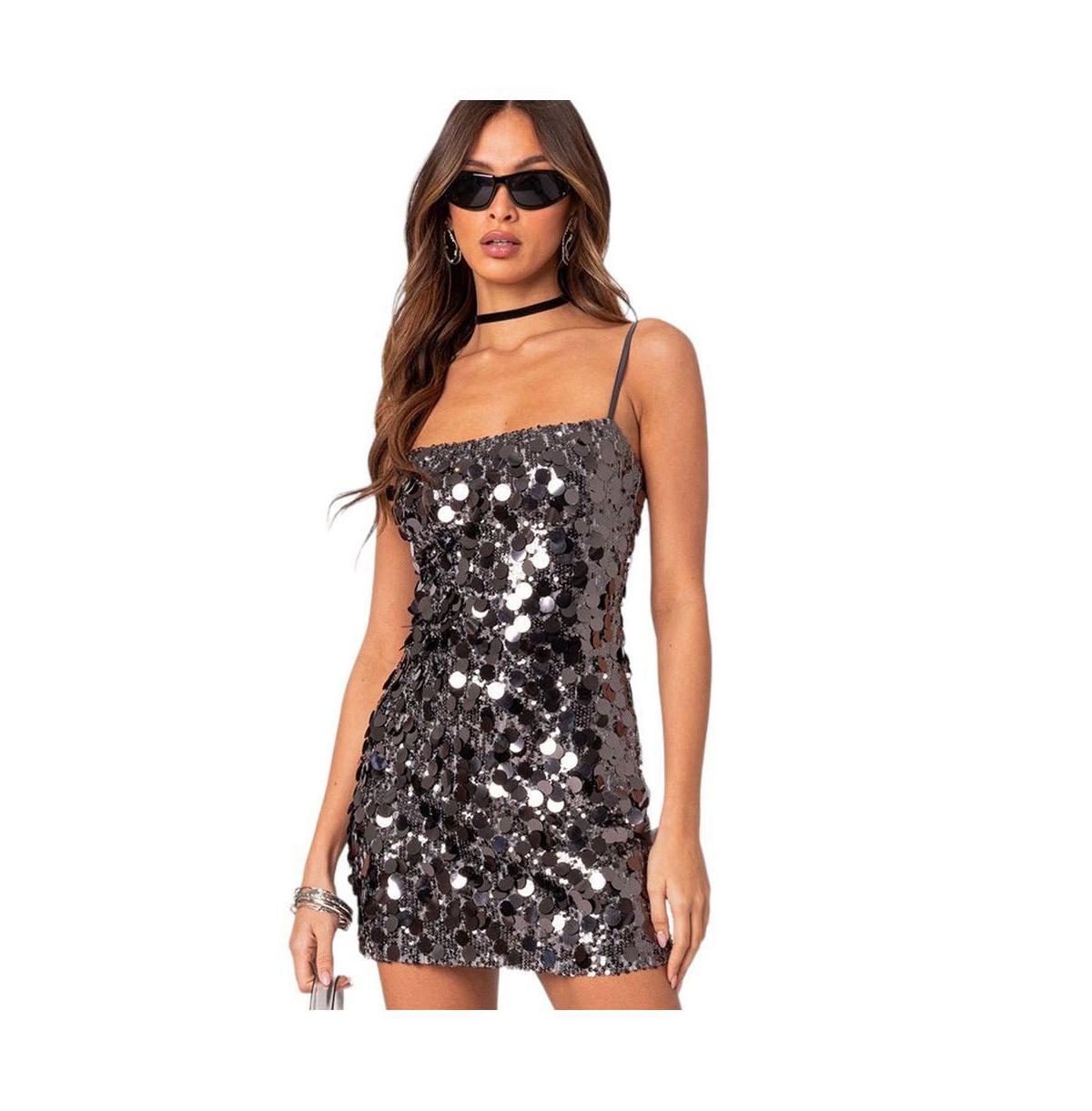 EDIKTED Bring the Sparkle Sequin Minidress Product Image