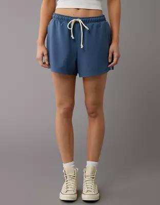 AE High-Waisted Sporty Sweat Short Product Image