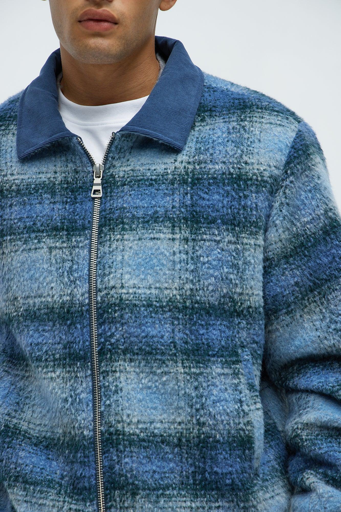 A Trip Outside Mohair Jacket - Blue Product Image