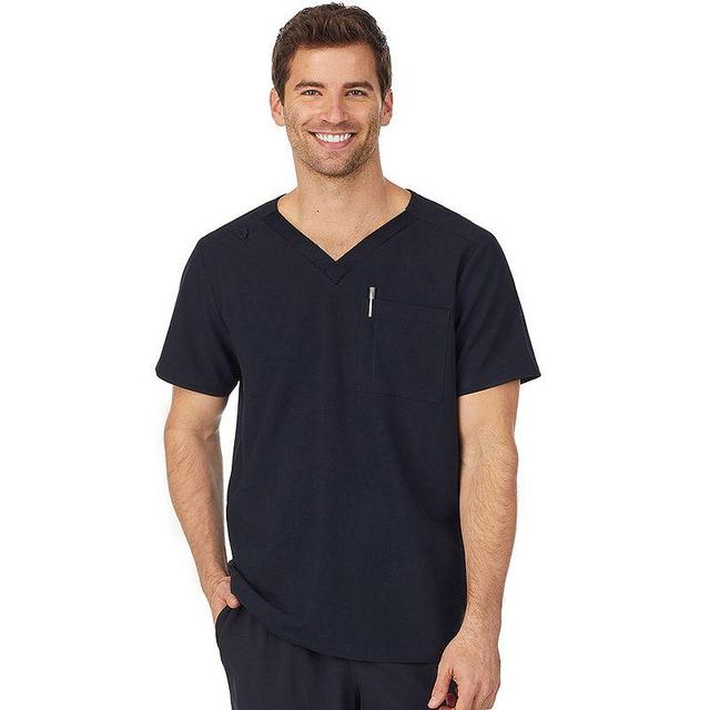 Mens Cuddl Duds Scrubs Classic V-Neck Top With Pockets Grey Heather Gray Product Image