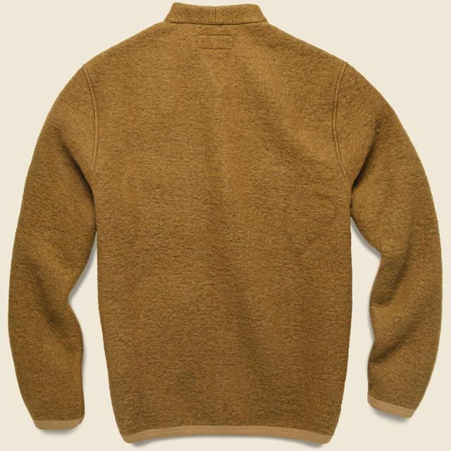 Wool Fleece Cardigan - Mustard Product Image