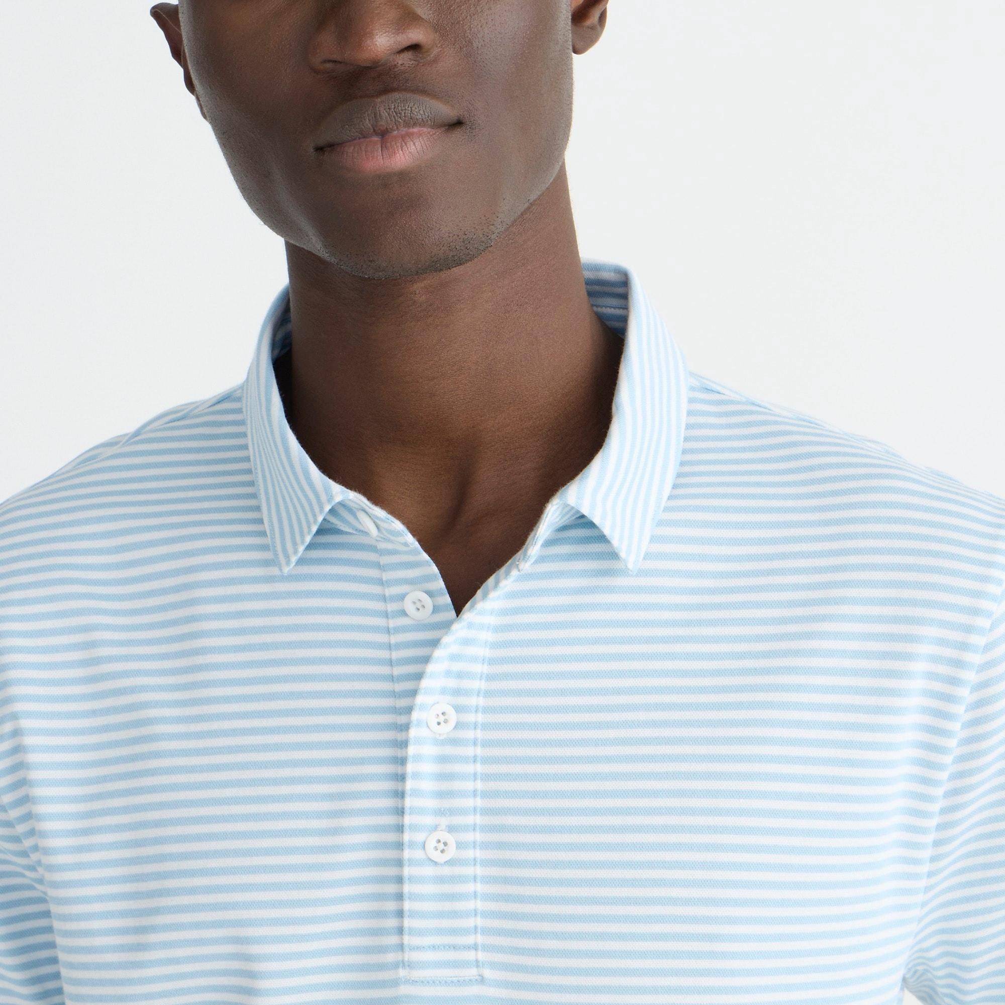 Performance polo shirt with COOLMAX® in stripe Product Image