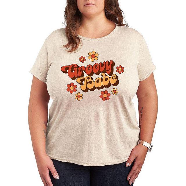 Plus Groovy Babe Graphic Tee, Womens Product Image