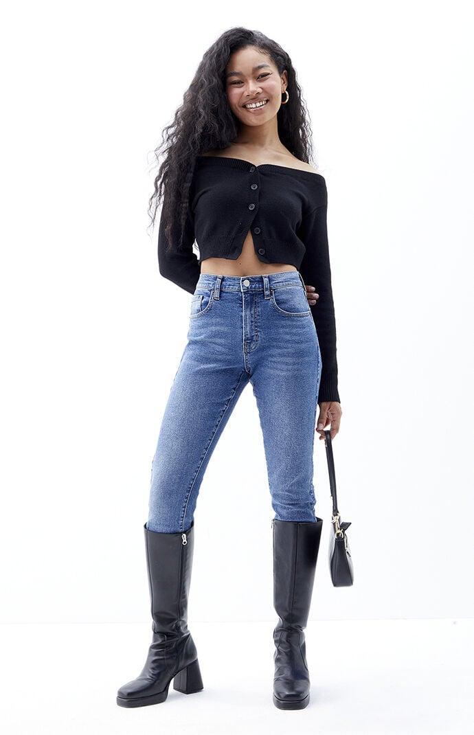 Women's Stretch Dark Indigo Skinny Jeans Product Image